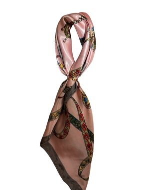 Twilly scarf for bag pink pattern